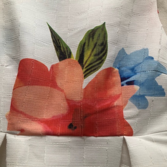 Christian Siriano Women's Size M Sleeveless Bold Floral Print Mini Summer Dress - Picture 7 of 9